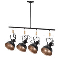 Lampadario Cups Nero 96,5x16,5x84,5 cm Metallo Nero