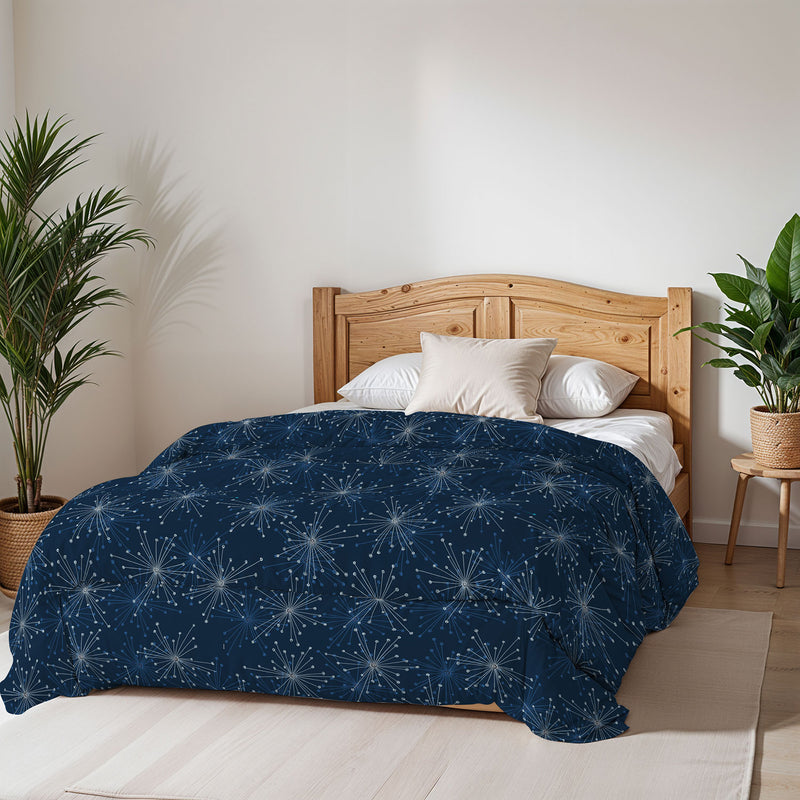 Trapunta Invernale Stampata in Microfibra 200gr Double Face Fireworks Varie Misure