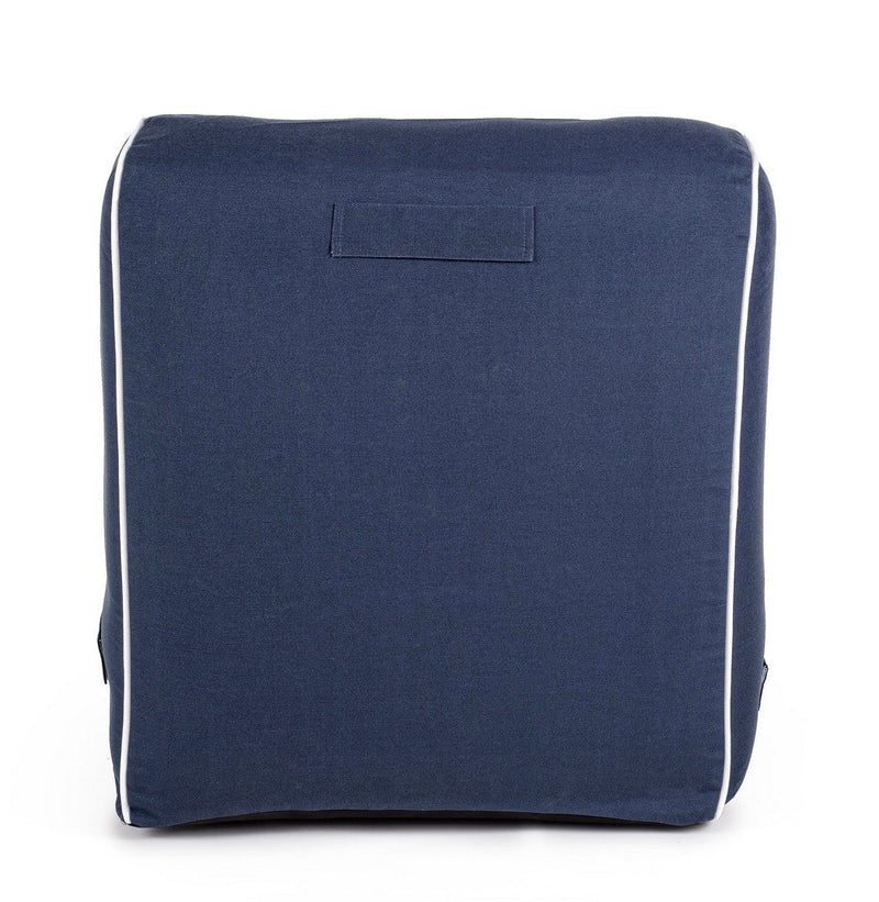 Poltrona Pouf Chaise Lounge Gonfiabile 90x60x70 cm in Poliestere Rihanna Blu