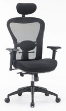 Sedia Poltrona Direzionale da Ufficio in Tessuto e Rete Pasadena Nera