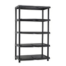 Scarpiera 5 Ripiani 80x30x48H cm in Plastica Nera