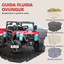 Macchina Elettrica Bambini 12V con Telecomando Sospensioni Bagagliaio e Musica Età 3-8 Anni Rosso      