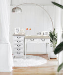 Cassettiera Cuore 5 Cassetti 44x29x91 h cm in Legno di paulownia Bianco