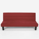 Divano Letto 175x81x76 cm in Microfibra Rosso