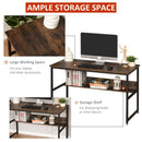 Scrivania da Ufficio 120x60x75 cm in Metallo e Legno Marrone Rustico