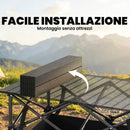 Tavolo da Campeggio Pieghevole 93x55x68 cm con Rete Portaoggetti e Borsa Struttura in Metallo Nero      