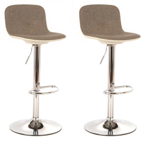 sconto Set 2 Sgabelli 38,5x36x88/102 cm in Tessuto Jimmy Grigio Chiaro