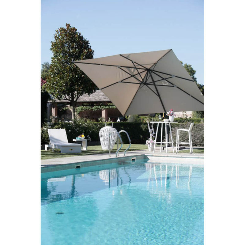 Ombrellone da Giardino Decentrato 3x3m in Alluminio Montana Sabbia