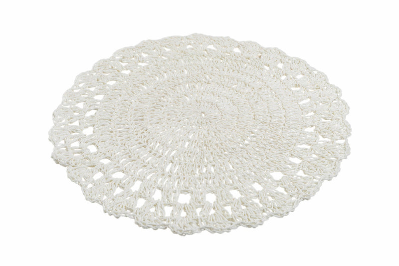 Set 6 Tovagliette Tonda Ø38 cm Villa d'Este Home Tivoli Uncinetto Ocean