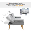 Divano Letto 3 Posti 181x77x72 cm in Tessuto  Grigio