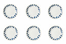 Set 6 Piatti Piani Ø27x3 cm in Porcellana Villa d'Este Home Tivoli Masai Dots