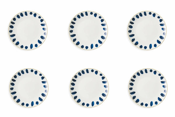 Set mit 6 Speisetellern Ø27x3 cm aus Porzellan Villa d'Este Home Tivoli Masai Dots acquista
