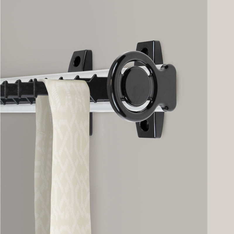 Portacravatte Laterale Estraibile per Armadio 36 Cravatte in Alluminio e Plastica Emuca Anodizzato opaco