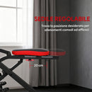 Macchina Total Crunch Pieghevole 57x105x115 cm con Seduta Regolabile in Metallo e Plastica Rosso      