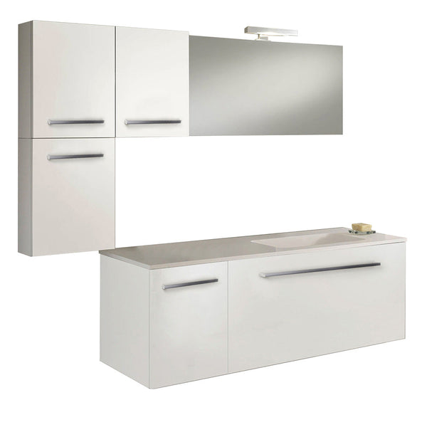 sconto Badezimmer-Hängeschrank Samoa 09 Weiß Lackiert TFT