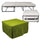 Babybett Hocker mit Klappmatratze 78 x 78 x 47 cm Avalli Contract Green