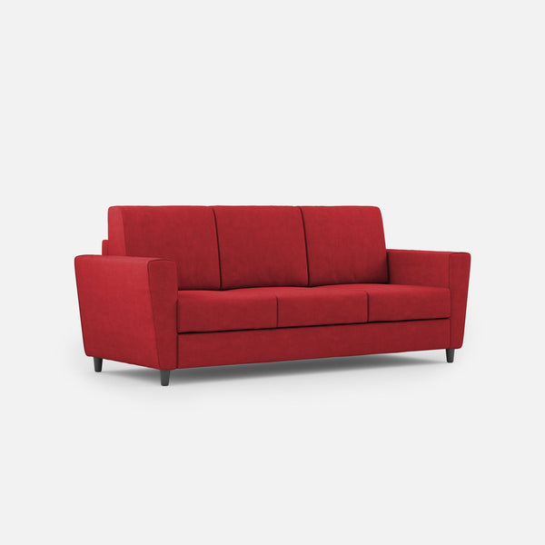 online Divano 3 Posti 212x85x85 cm Yasel in Tessuto Rosso