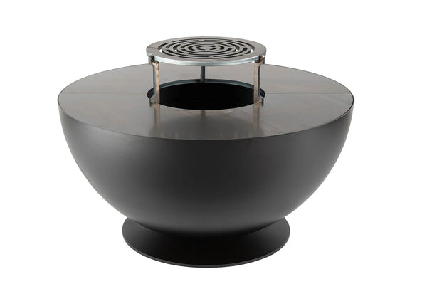 online Barbecue a Legna Ø60x40 cm Tulipano in Acciaio Nero Alta Temperatura