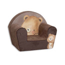 Poltroncina per Bambini 42x31x50 cm in Velluto e Cotone Teddy Marrone 