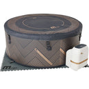 Vasca Idromassaggio Piscina Spa Diva Plus Mono 6 Adulti 930 L Ø173x65 cm in PVC Marrone e Nero 