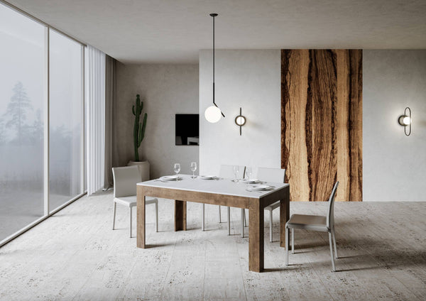 sconto Tavolo Allungabile 160-220x90x77 cm Bibi Mix Bianco Frassino