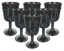 Set 6 Calici Vino Vis à Vis in Vetro VdE Tivoli 1996 Nero