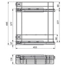 Portabottiglie Estraibile per Mobile da Cucina 15 cm Chiusura Soft in Acciaio Cromato Emuca