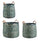 Set 3 Körbe 2 Lisette Green Griffe aus Holz