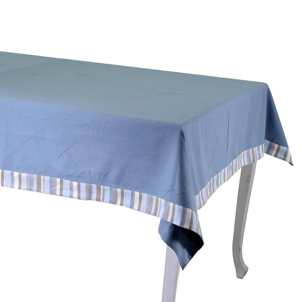 sconto Tovaglia Rettangolare 140x240 cm in Cotone 180 GSM Stripe Avio