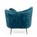 Poltrona 91x78x65 cm in Velluto Ottanio