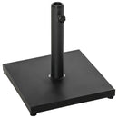 Base per Ombrellone 13kg con Finitura Lucida 40x40x43 cm in Cemento Nero