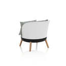 Poltroncina Imbottita 70x81x72 cm in Microfibra Verde