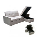 Divano Letto Cedric 208x87/145x88 cm  in Tessuto Tortora