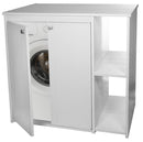 Coprilavatrice da Esterno in PVC 95x60x94 cm 2 Ante con Ripiani Laterali Laundry Bianco Seconda Scelta