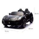 Macchina Elettrica per Bambini Licenza Maserati Folgore 12V Nero  