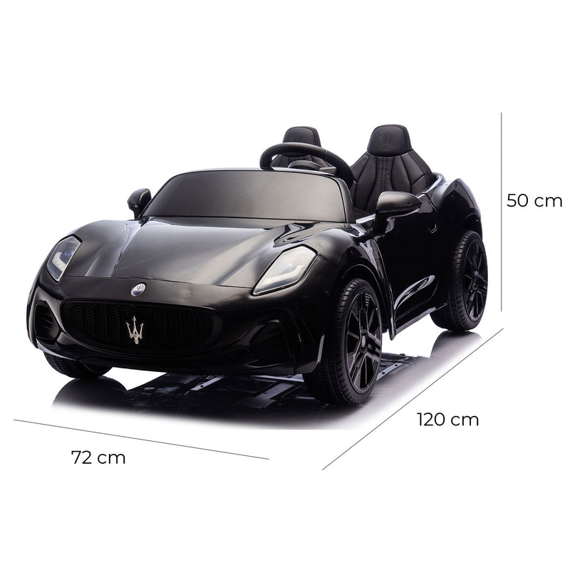 Macchina Elettrica per Bambini Licenza Maserati Folgore 12V Nero  