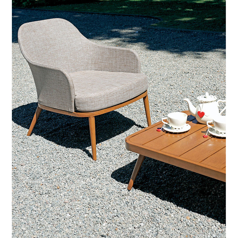 Set da Giardino in Alluminio Vorghini Albissola Legno e Tortora