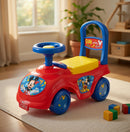 Macchina Cavalcabile per Bambini Volante Direzionabile Vano Contenitore e Telefono Disney Mickey Mouse Rosso