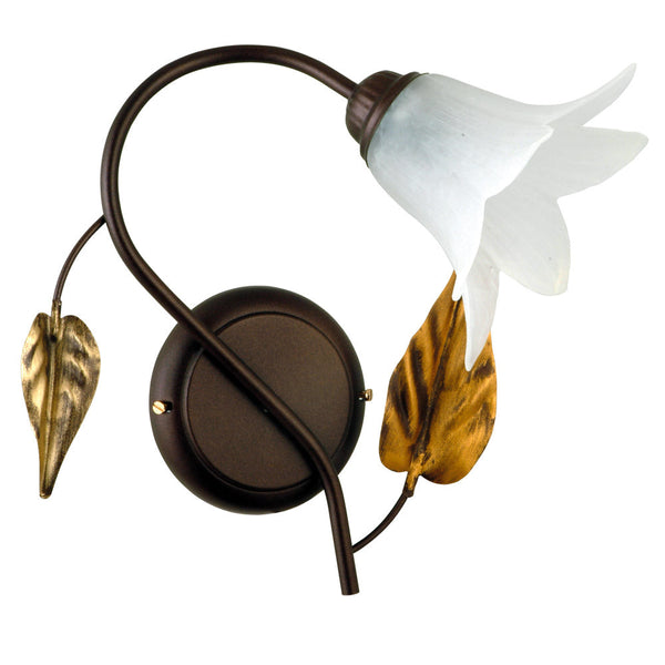 acquista Wandleuchte 1xE14 Kupferbraun Gestell Strohglas E-Energy Giorgia