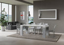 Consolle Allungabile 90-196x40x77 cm in Nobilitato Bianco e Grigio