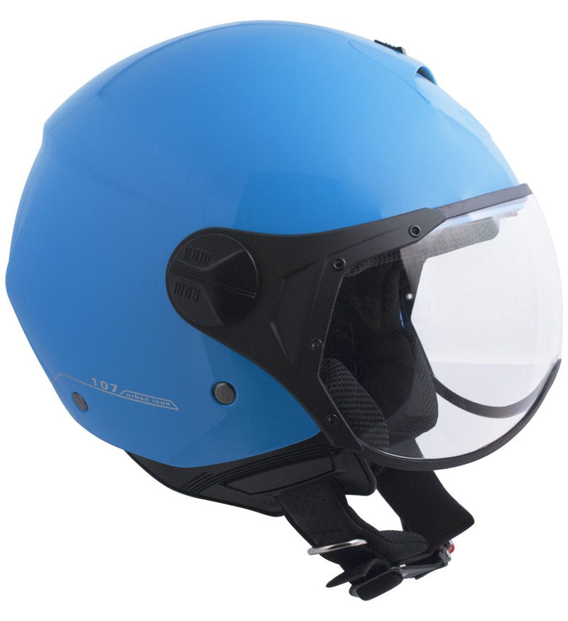 Casco Jet per Scooter Visiera Sagomata CGM Florence 107A Azzurro