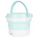 Mini Lavatrice Portatile Pieghevole da Campeggio 25x31 cm Verde