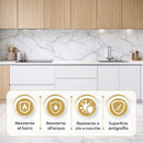 Set 6 Pannelli Decorativi Area 4,3 mq 120x60 cm Rivestimento Murale Effetto Marmo in PVC Nero     