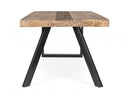 Tavolo da Pranzo 200x100x77 cm in Acciaio e Legno