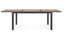 Tavolo Allungabile da Esterno 160-240x90x75h cm in Alluminio e Polywood Hilija Naturale e Antracite  