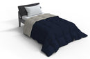 Trapunta Invernale Doubleface 300gr Blu Scuro\/Grigio Chiaro