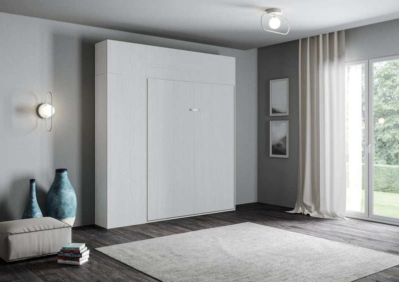 Letto 1 Piazza e Mezzo a Scomparsa Salvaspazio Kentaro H250 cm Bianco