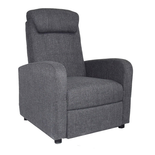acquista Poltrona Relax Reclinabile Manuale in Tessuto Marta Grigio