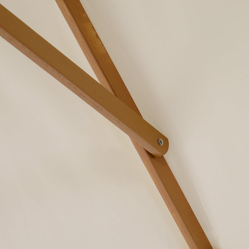 Ombrellone da Giardino 2x3 m Palo Ø38 mm in Legno Crema 