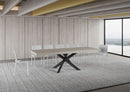Tavolo Allungabile 160-264x90x77 cm Volantis Premium Cashmere Telaio Antracite 